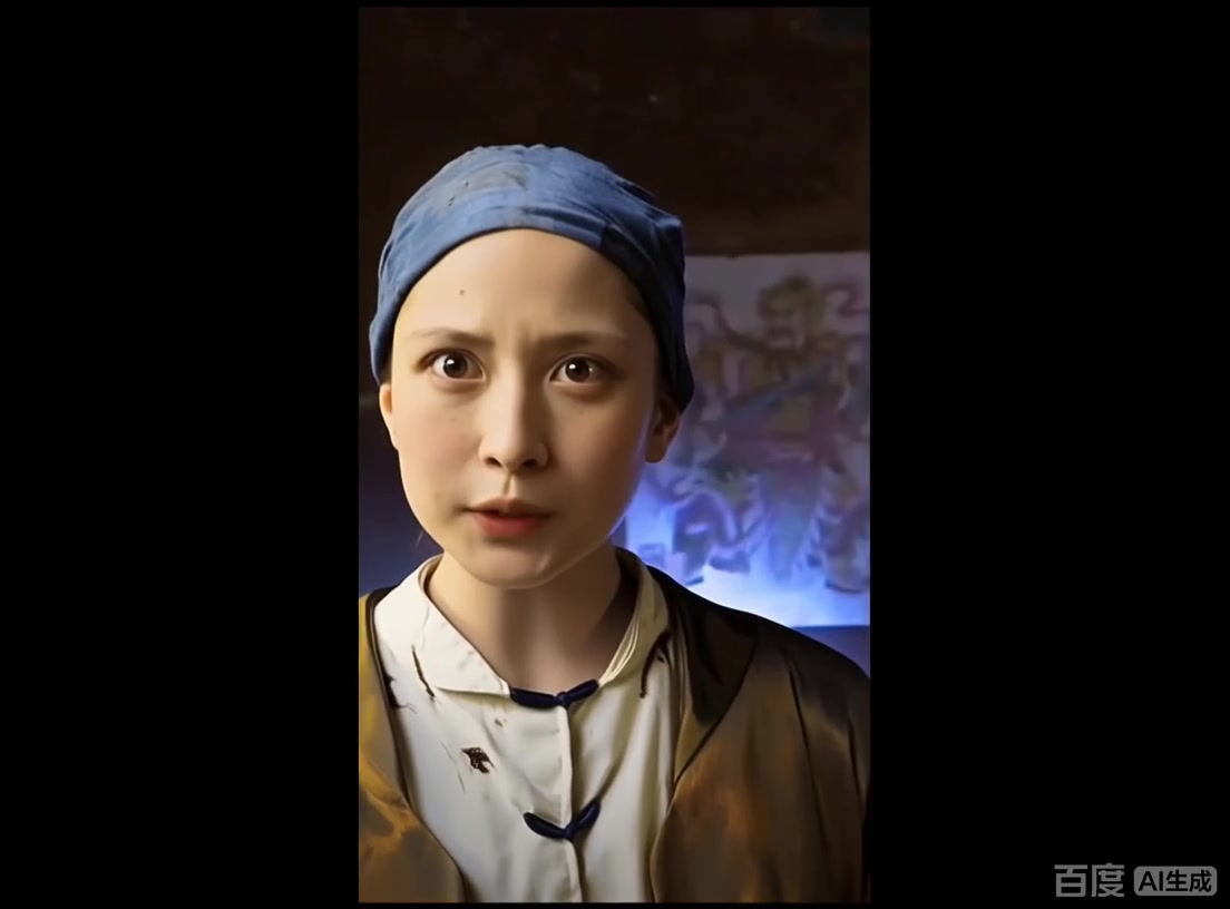 蓝头巾少女的问号脸