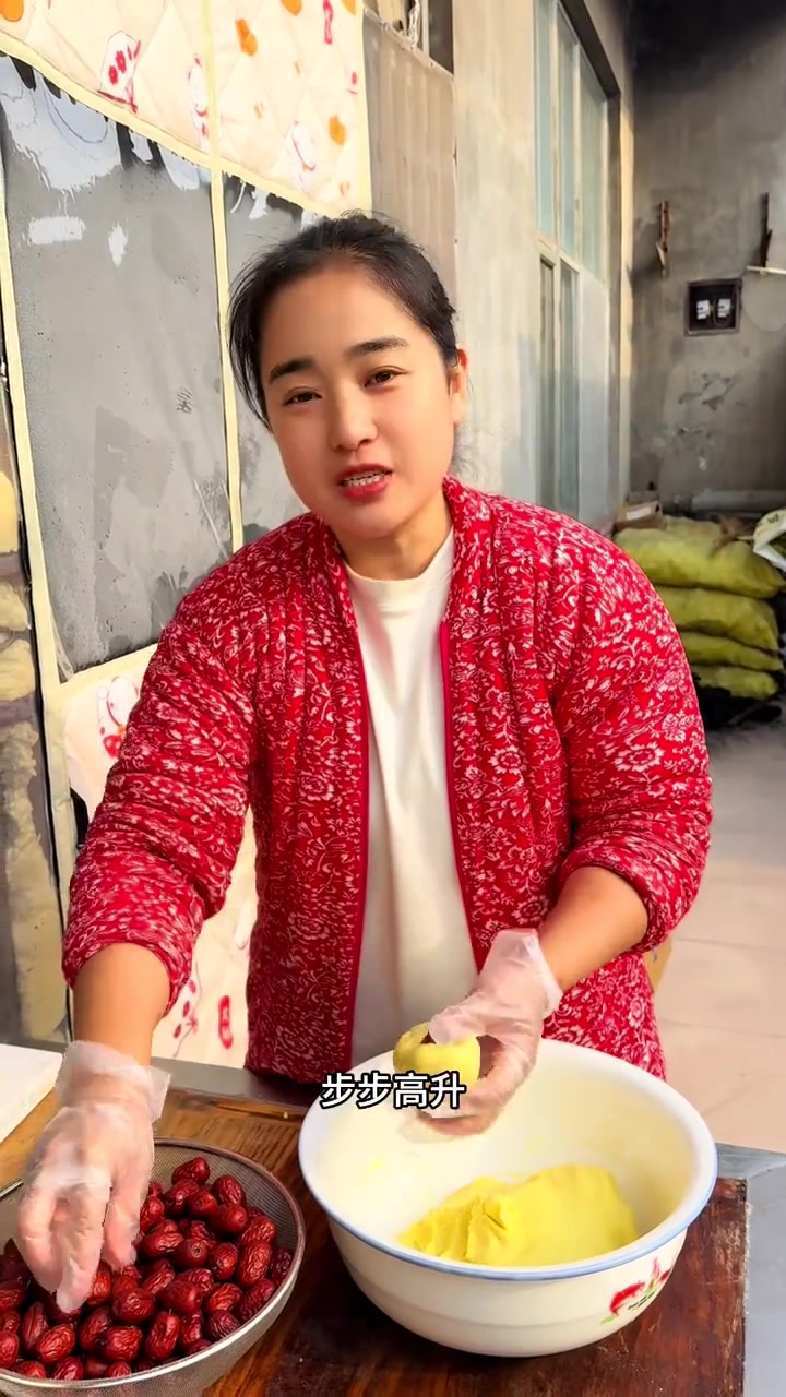 大黄米面年糕保姆级教程来啦！过年蒸年糕寓意，年年高，步步高升