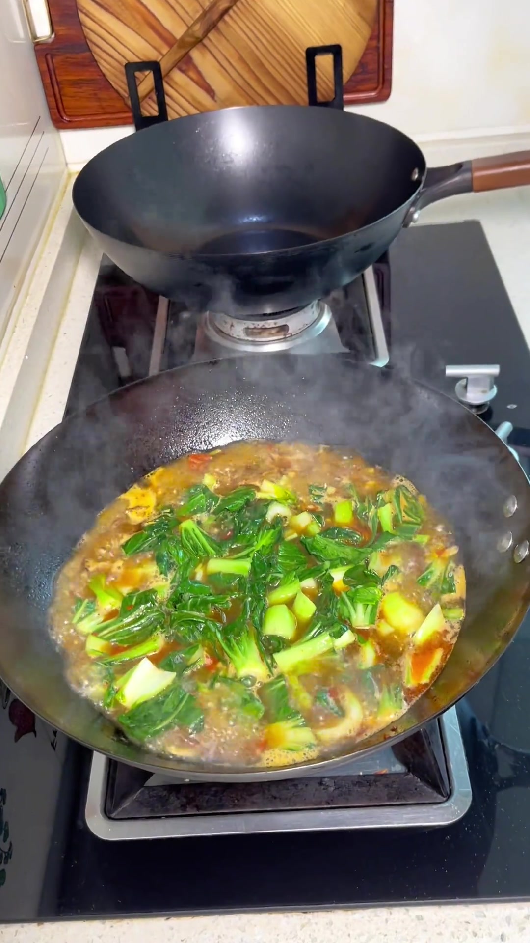 跟江苏朋友学的青菜烧牛肉，没想到这么好吃
