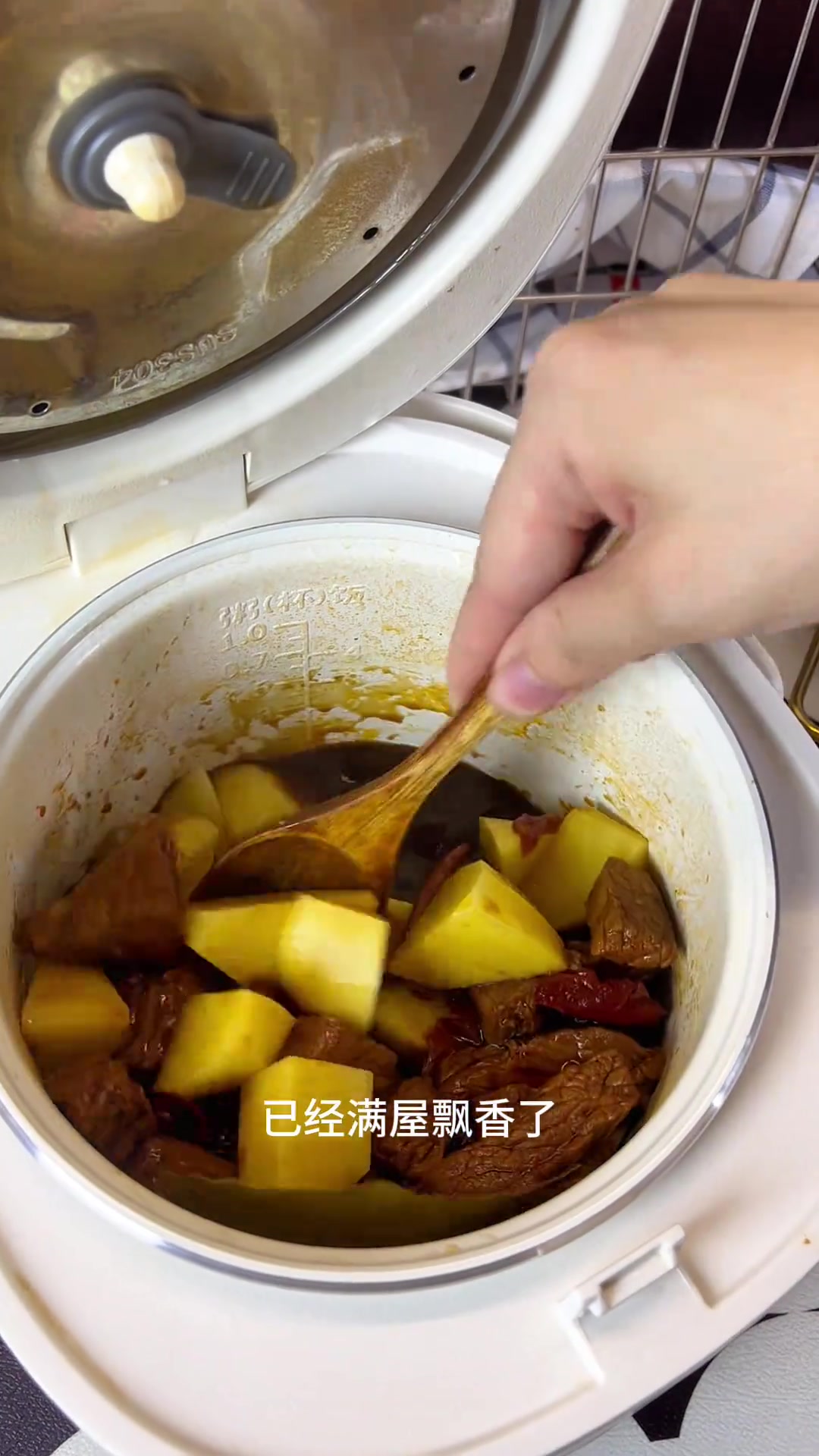 电饭锅做番茄土豆炖牛腩，轻松不流汗