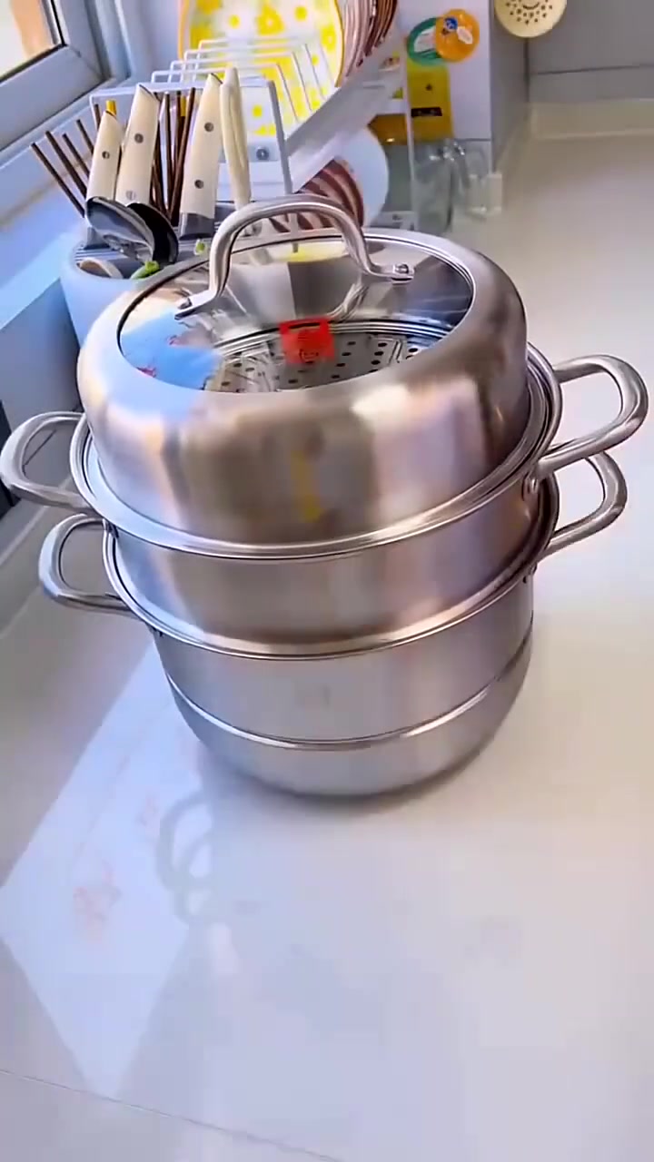 康巴赫不锈钢三层蒸锅
