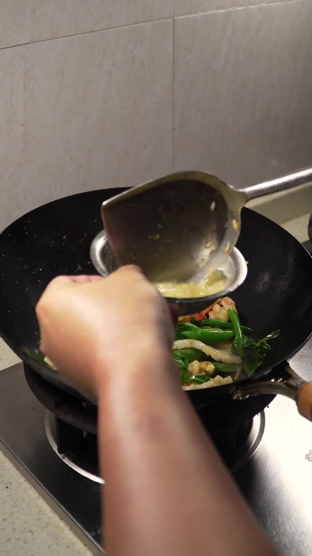 家常菜100种简单炒菜，姜酒芥兰炒双鲜