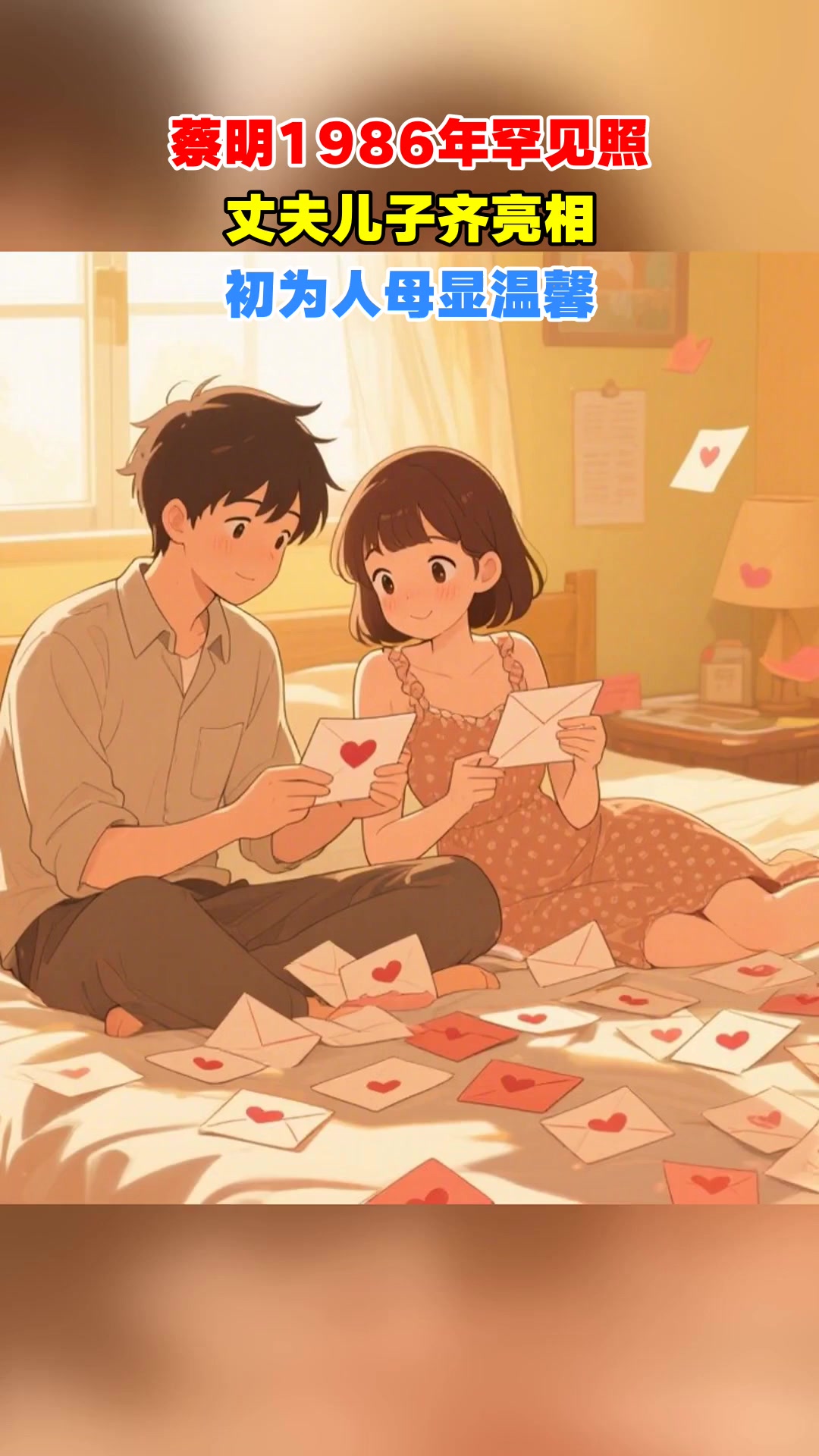 蔡明1986年罕见照，丈夫儿子齐亮相，初为人母显温馨