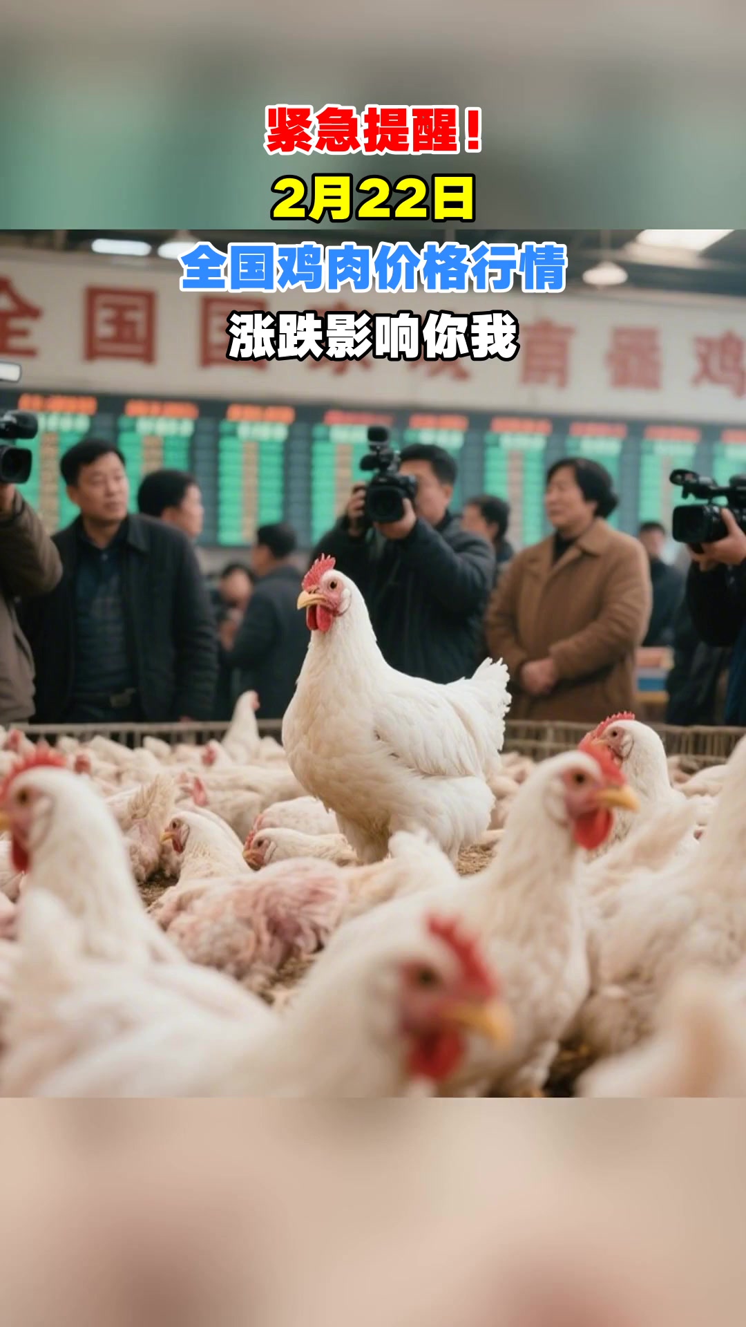 紧急提醒!2月22日,全国鸡肉价格行情,涨跌影响你我