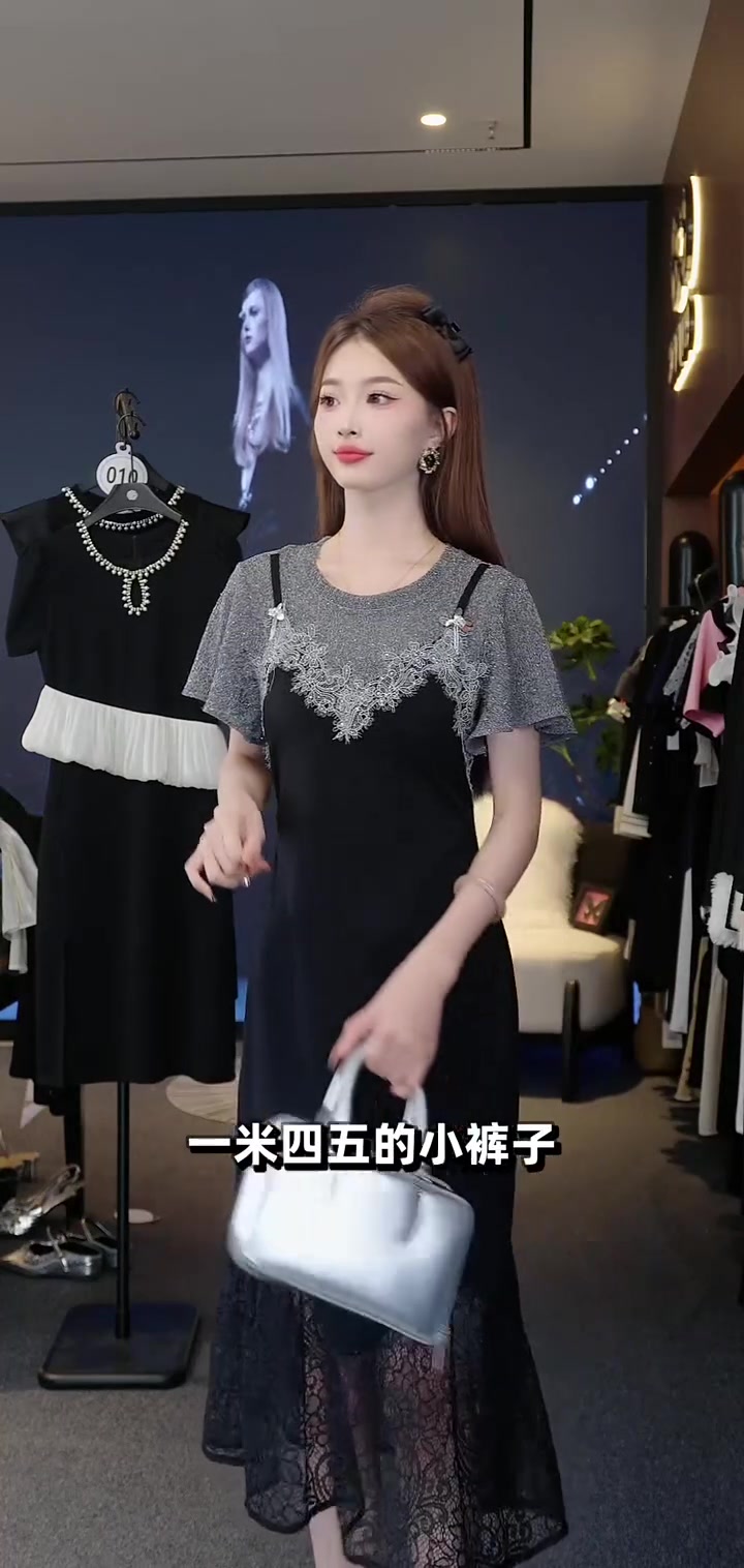 显瘦鱼尾裙！荷叶边设计藏肉显瘦，苹果型姐妹穿出大长腿！