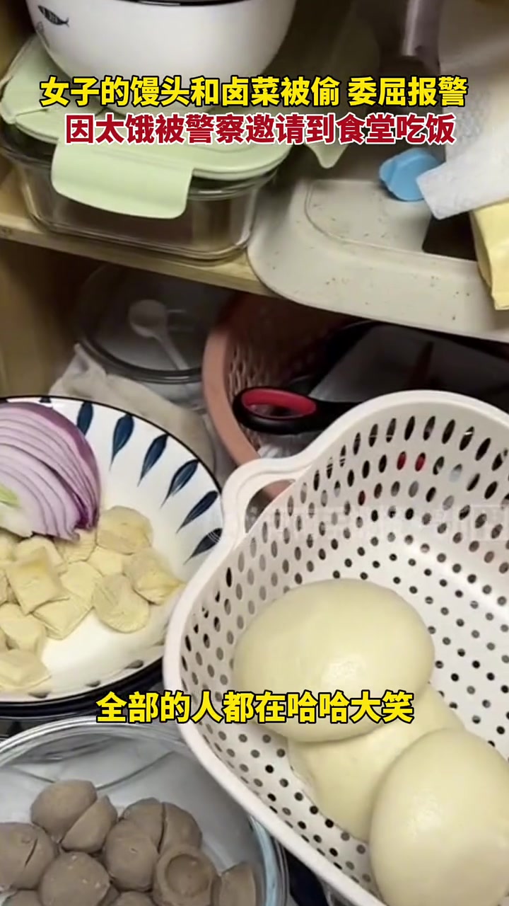 女子的馒头和卤菜被偷委屈报警,因太饿被警察邀请到食堂吃饭 社会百态 4