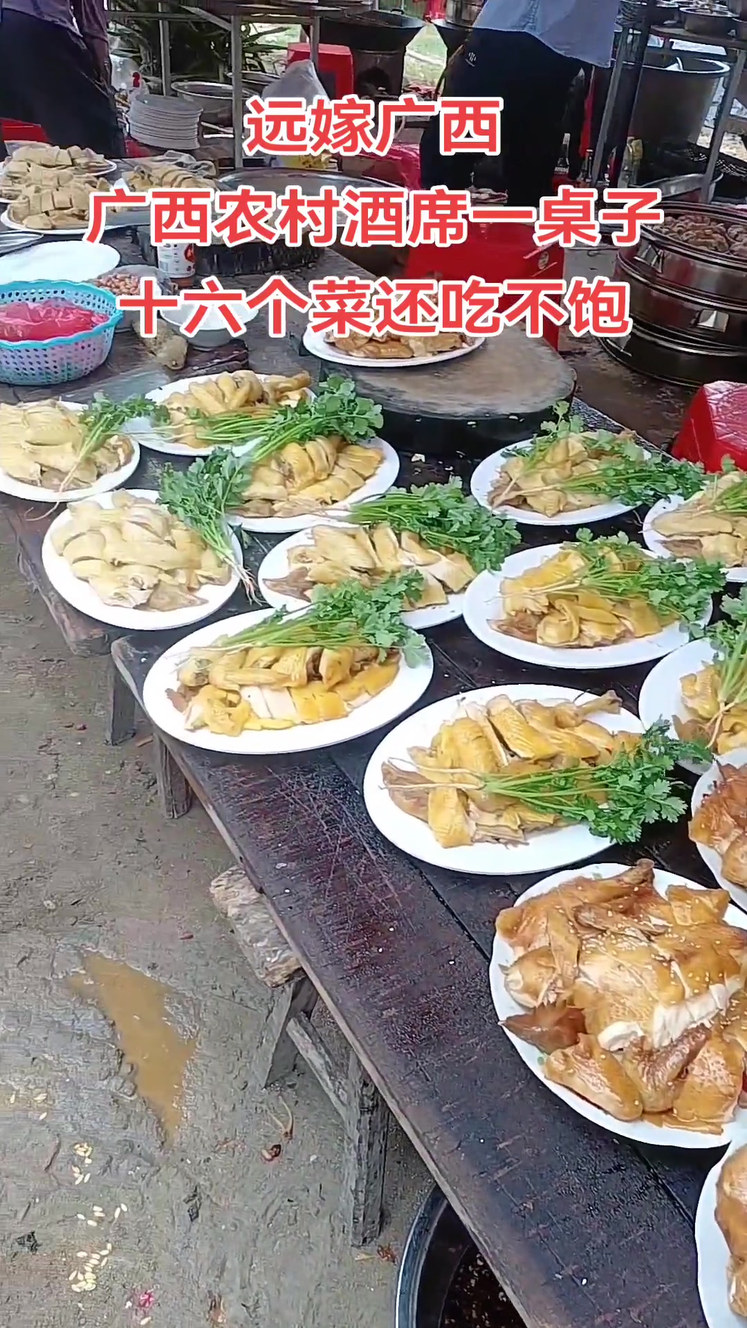 广西酒席16个菜吃不饱，没辣椒青菜，白切鸡鸭没食欲，凉拌猪皮酸甜猪脚难吃