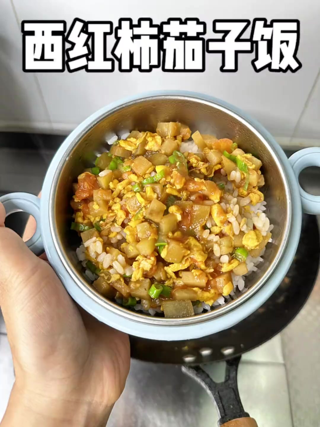 西红柿茄子盖饭，超级适合小朋友吃