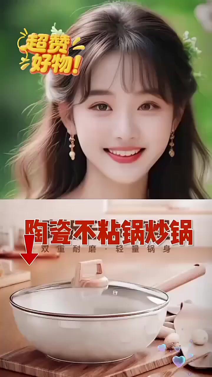荣事达陶瓷不粘锅炒锅家用多功能炒菜锅平底锅电磁炉燃气灶专用