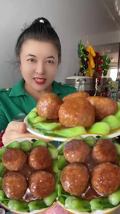 四喜丸子：硬菜，好看好吃做法简单