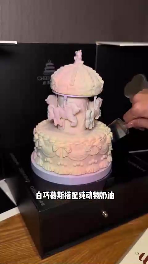 收到了闺蜜送的旋转木马蛋糕太浪漫啦