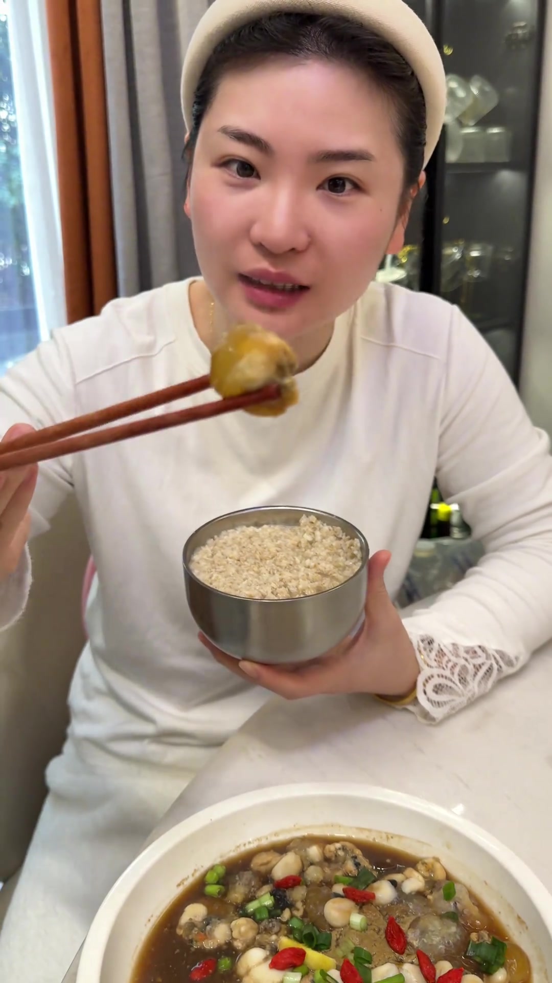 温州墨鱼蛋蒸咸鸭蛋，鲜香美味！