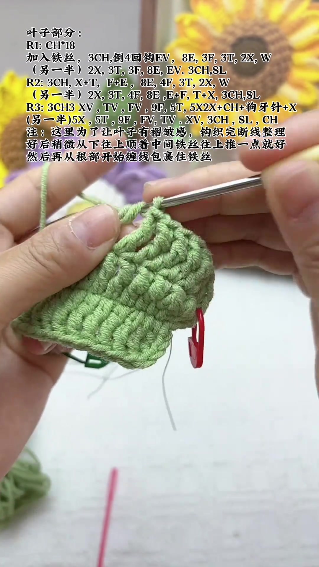 双层向日葵视频教程七，叶子