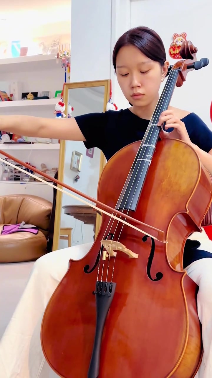 大提琴C大调音阶一弓二音,学生简单指法演奏