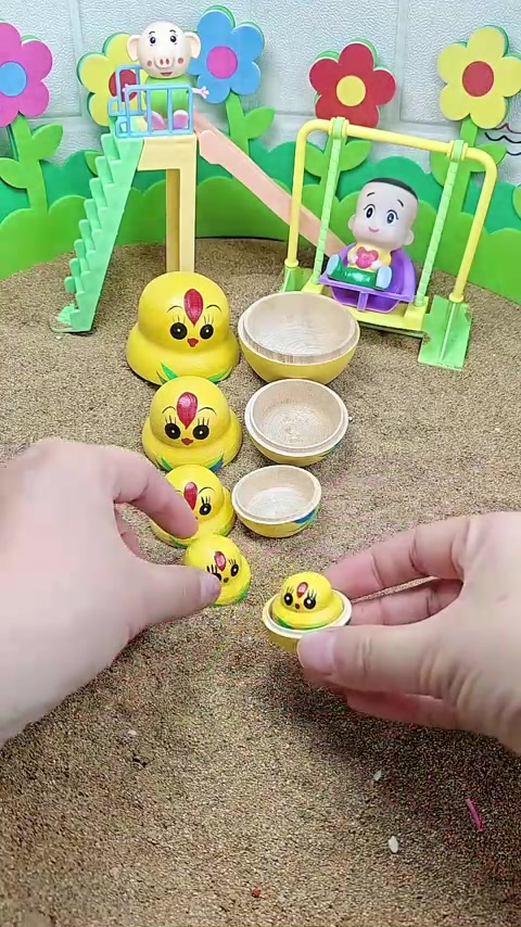 益智趣味俄罗斯套娃，10层中国风儿童卡通小鸡