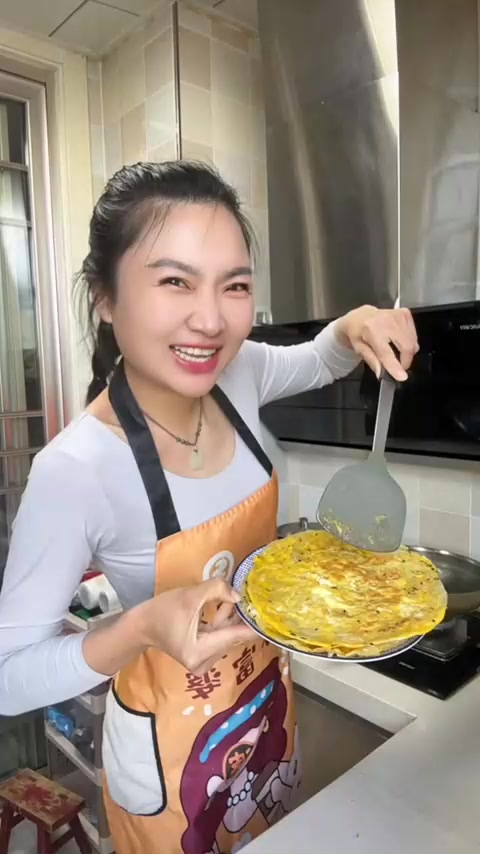 陕北庄户人家的家常便饭，早餐纯手工鸡蛋烙饼