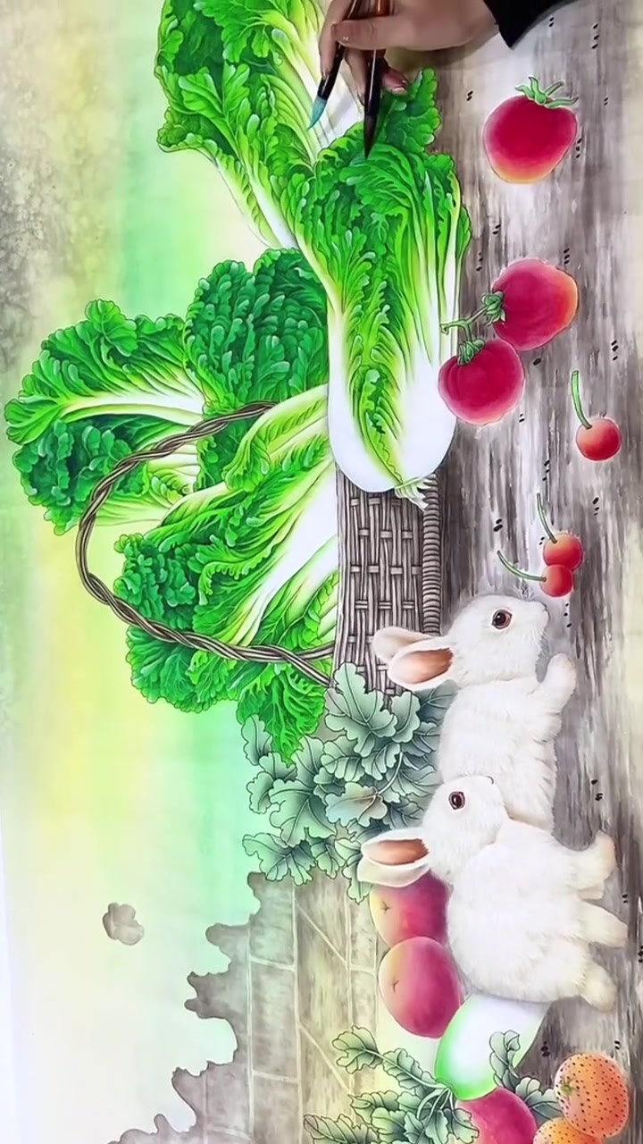 白菜:谐音“百财“有纳福聚财之寓意。愿我们的生活如白菜般充满生机,幸福美满,财运亨通!“百
