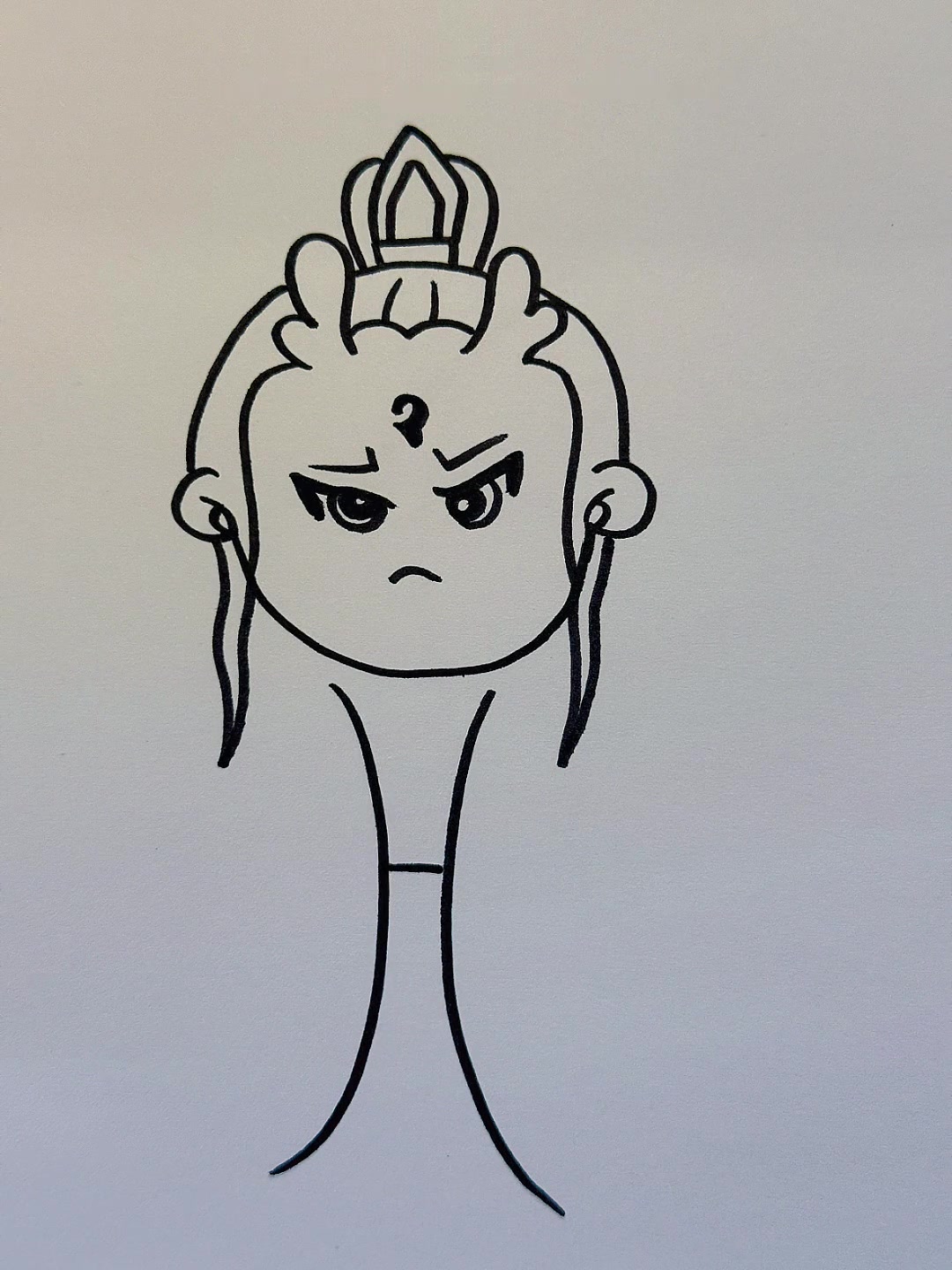 用CH字母画敖丙简笔画,简单好画