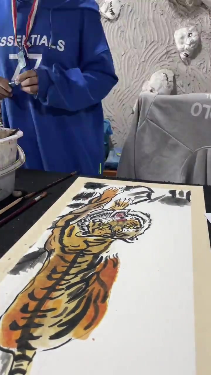 教小朋友画国画老虎,简单又好看