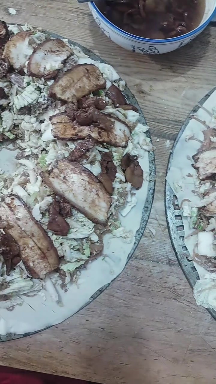 老式蒸肉白菜，配韩城臊子、红方肉