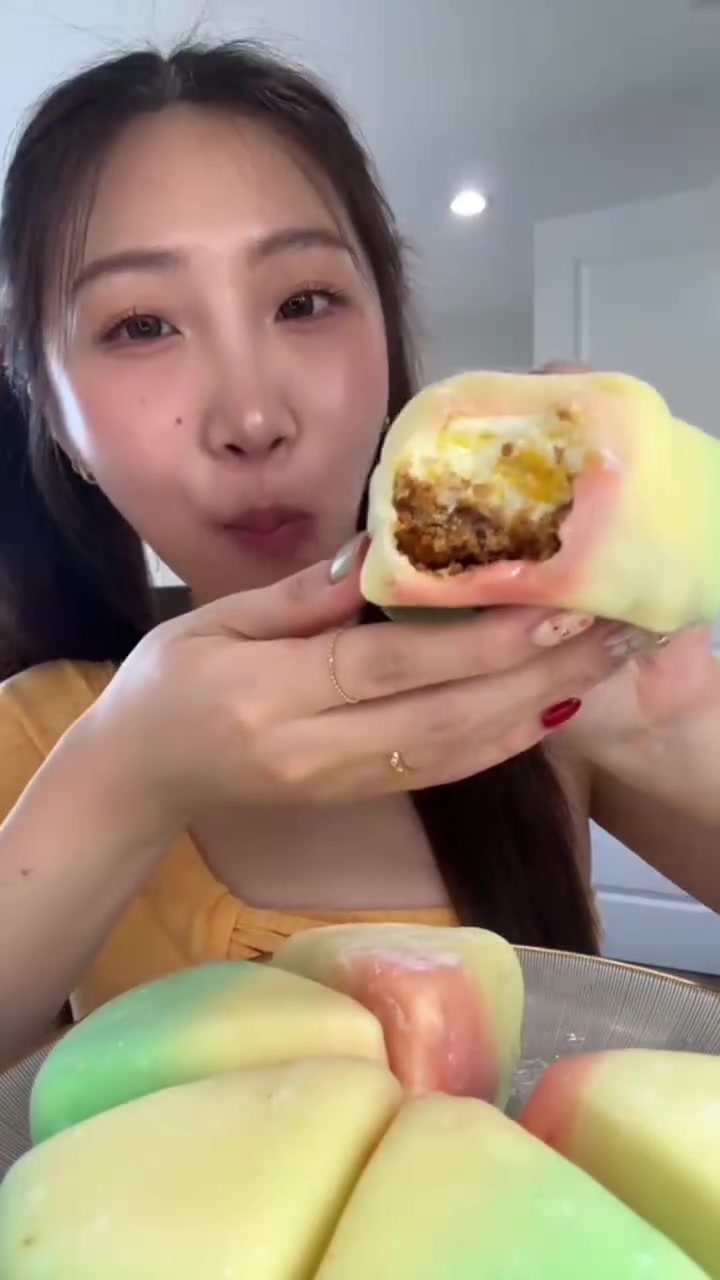 joy芒果芝士蛋糕麻薯，看起来食欲满满！