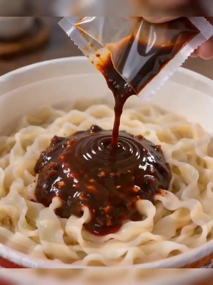香辣肉酱/浓香肉酱/椒麻鸡丝!非油炸面饼放心吃!刀削面劲道爽滑!裹满了浓郁的肉酱!超好嗦!