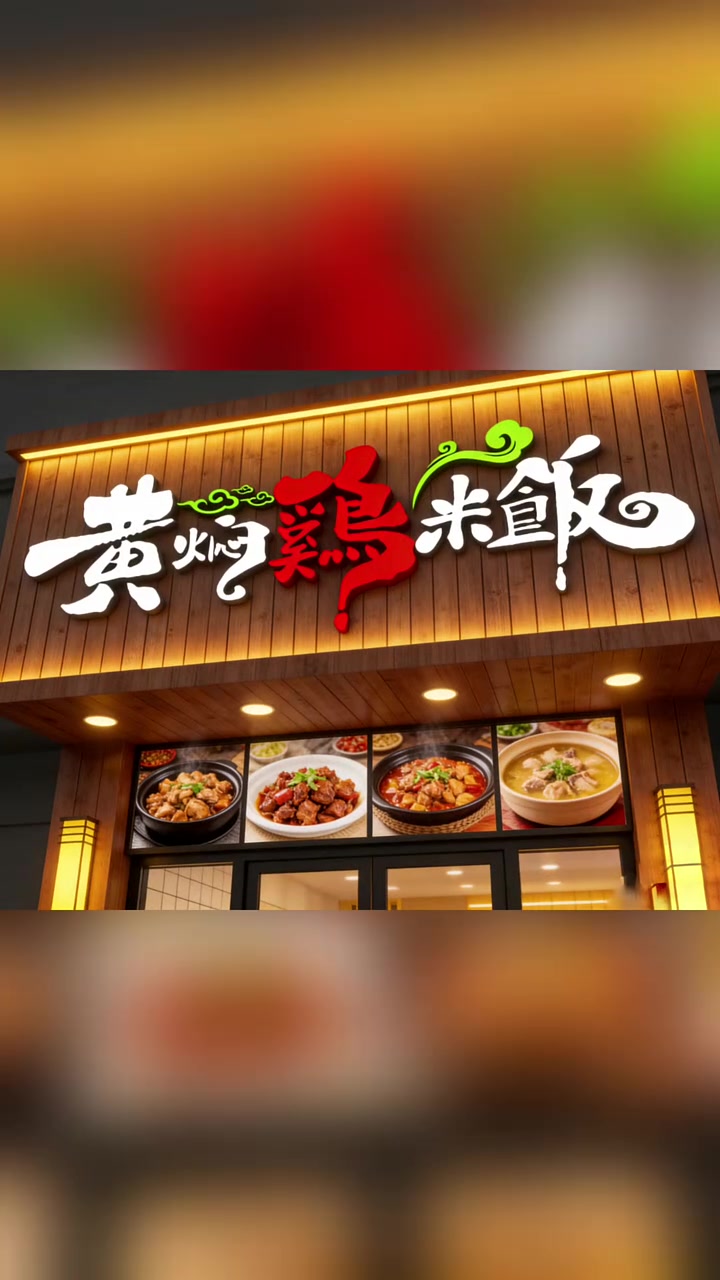 黄焖鸡米饭店logo设计，黄焖鸡米饭招牌设计，黄焖鸡米饭门头设计#黄焖鸡米饭店logo设计