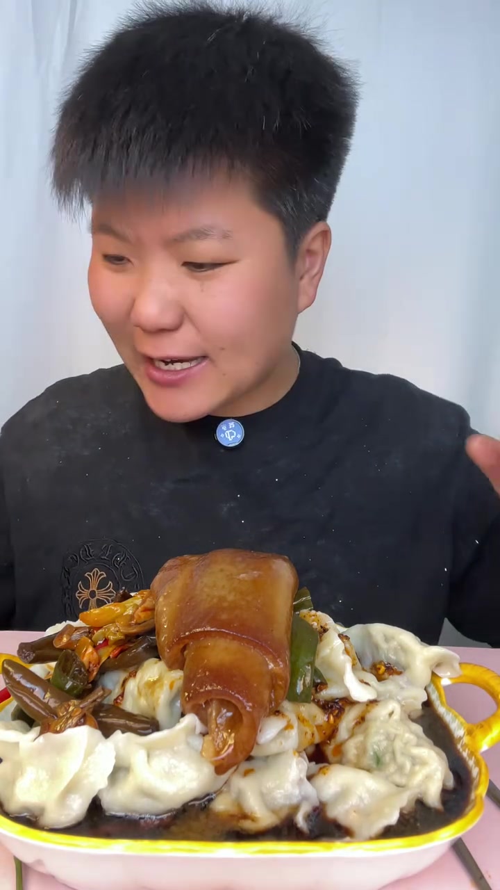 #吃水饺 #二月二龙抬头 #亚洲醋王 #美食吃播