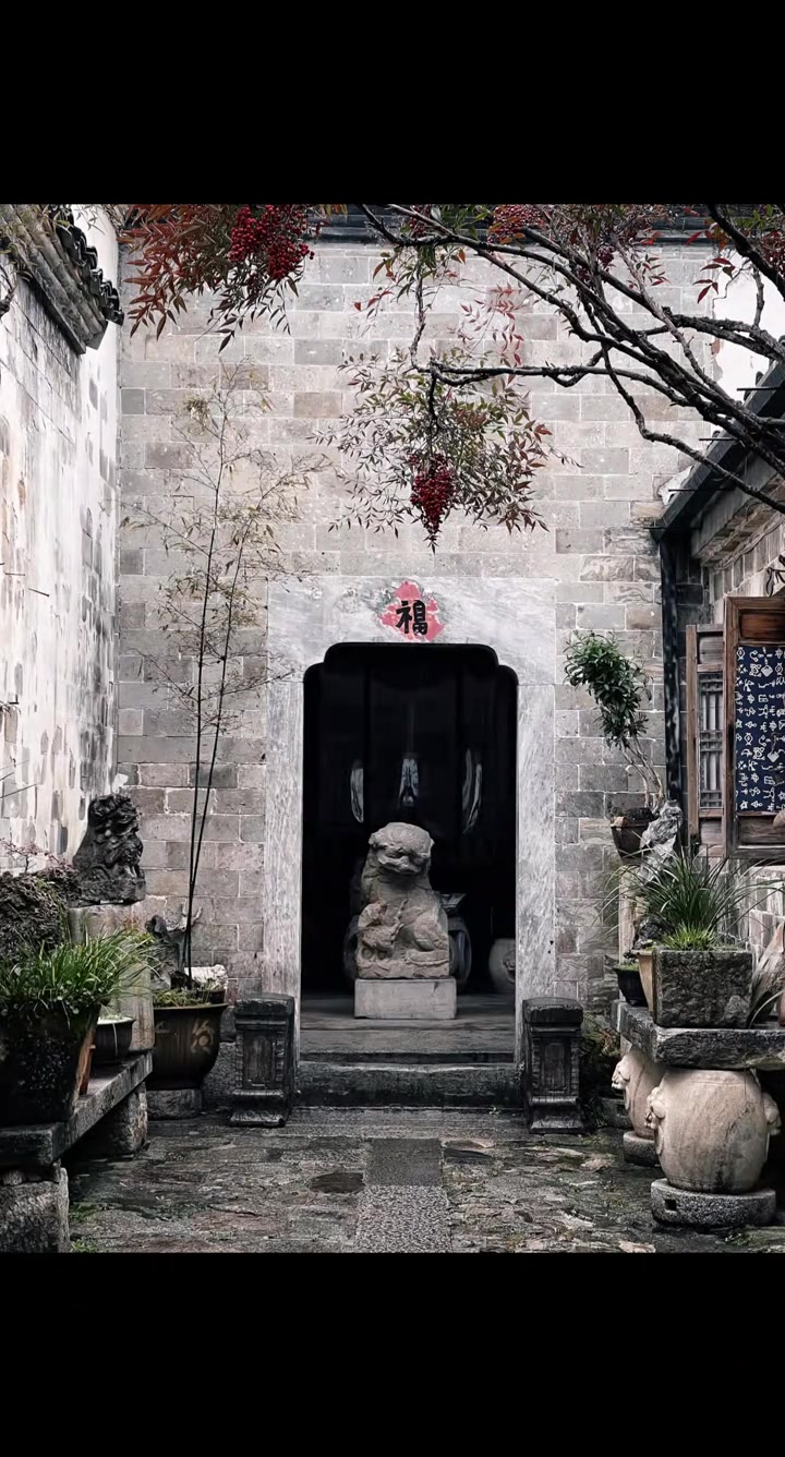 皖南查济古镇的徽派建筑,黑白灰太绝了