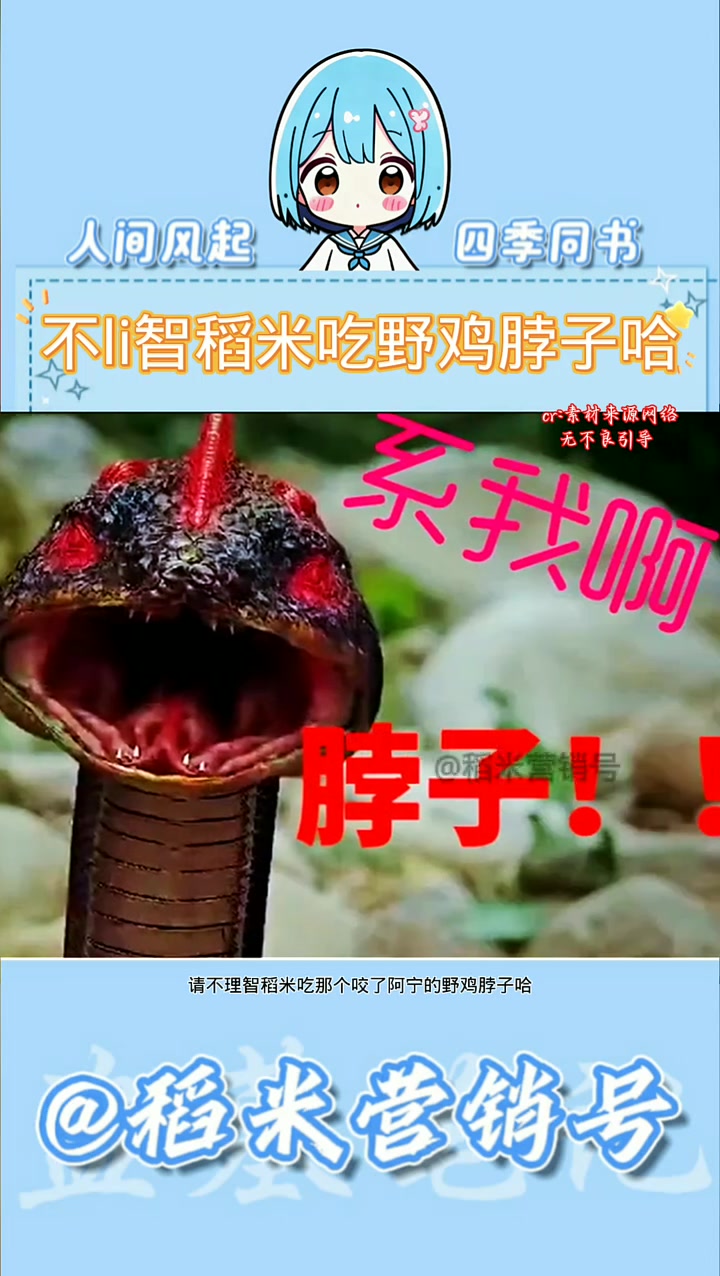 不理智稻米直接吃野鸡脖子好吧 #内容启发分享计划#盗墓笔记#稻米#野鸡脖子