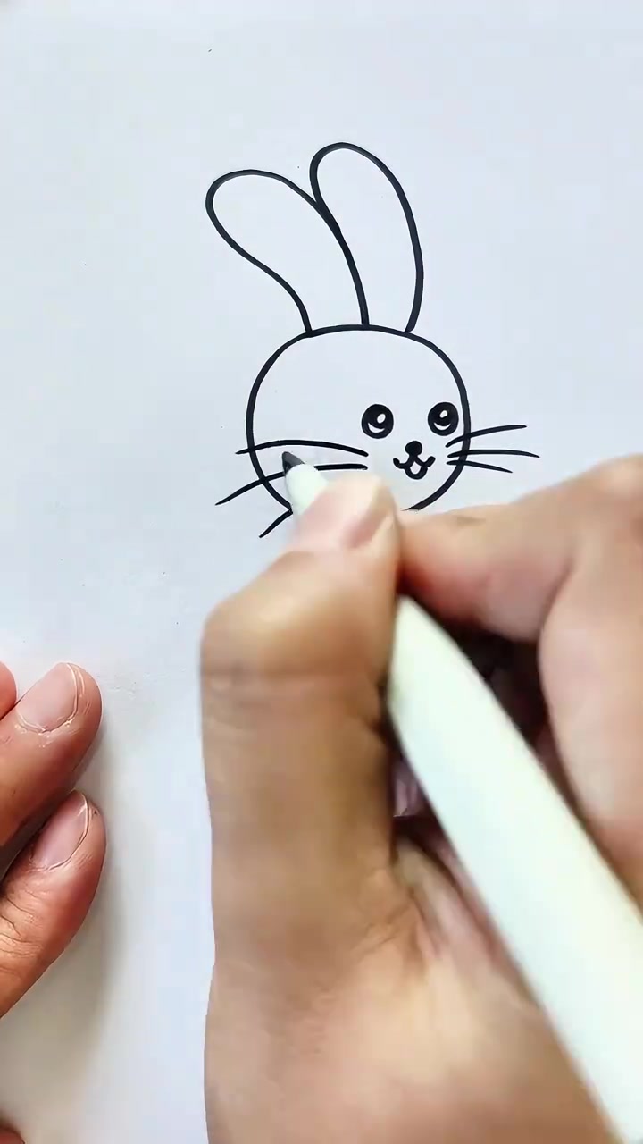 超萌小兔子简笔画,简单好画