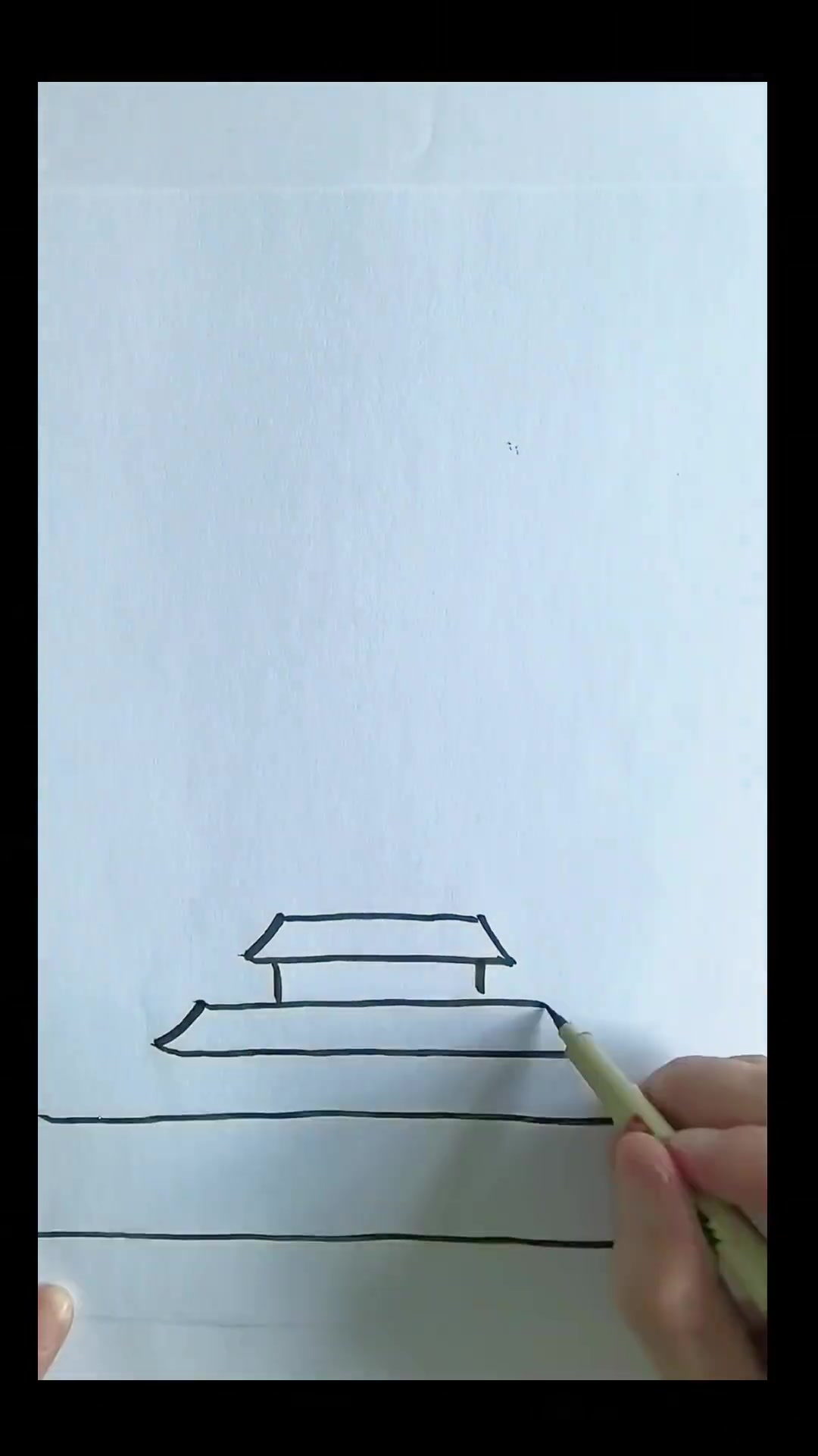 小朋友学画北京天安门简笔画,超简单