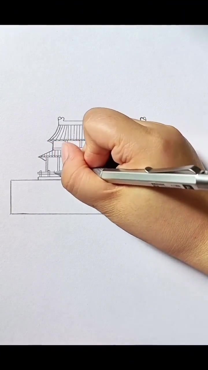 教你零基础画天安门,简单简笔画