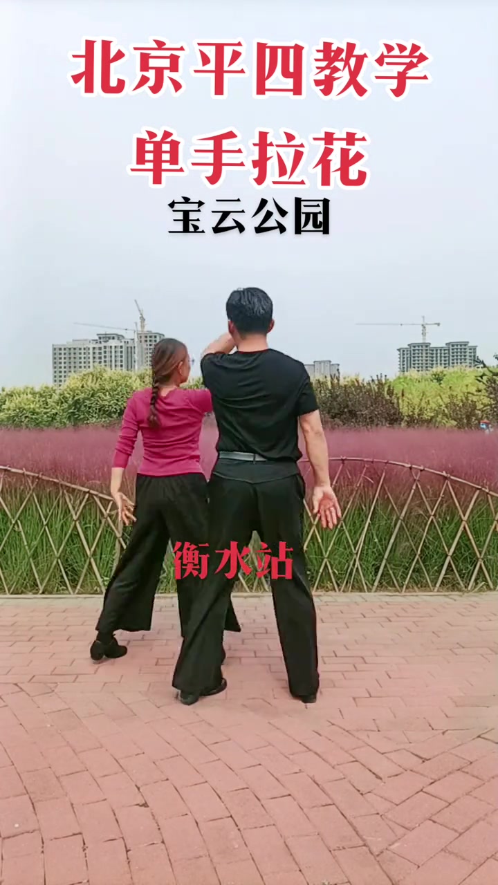 交谊舞北京平四舞单手拉花基本步教学反复练习