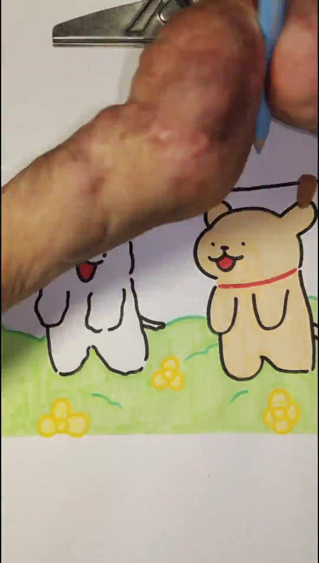 超简单!教你画可爱线条小狗表情包