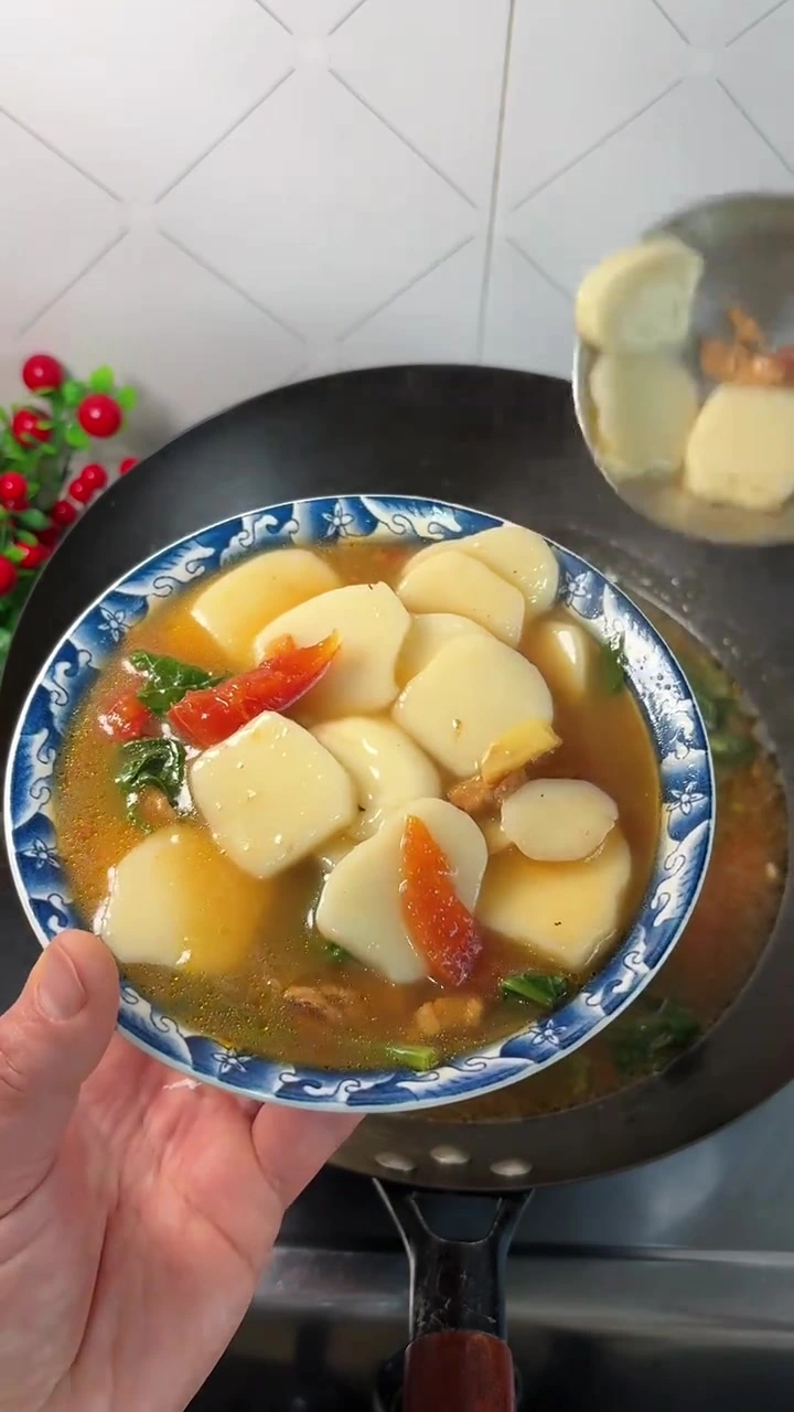 孩子点名要吃的瘦肉汤煮年糕,软糯Q弹,宁波