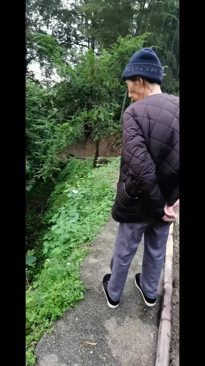 一不留神老爸端着一锅剩饭就要喂鱼去了,这鱼塘是老爸花了多少心血弄出来的,走路都不稳,还惦记