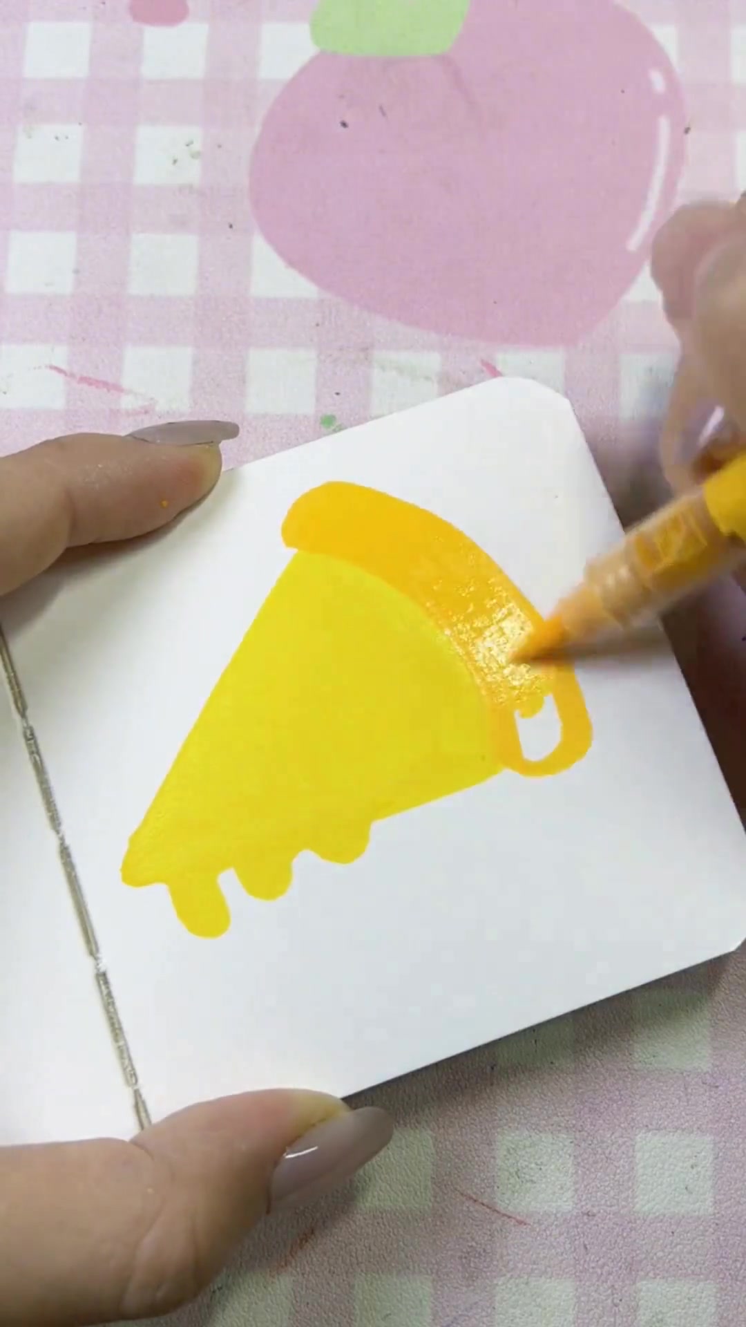沉浸式绘画美味的披萨 可爱的食物简笔画