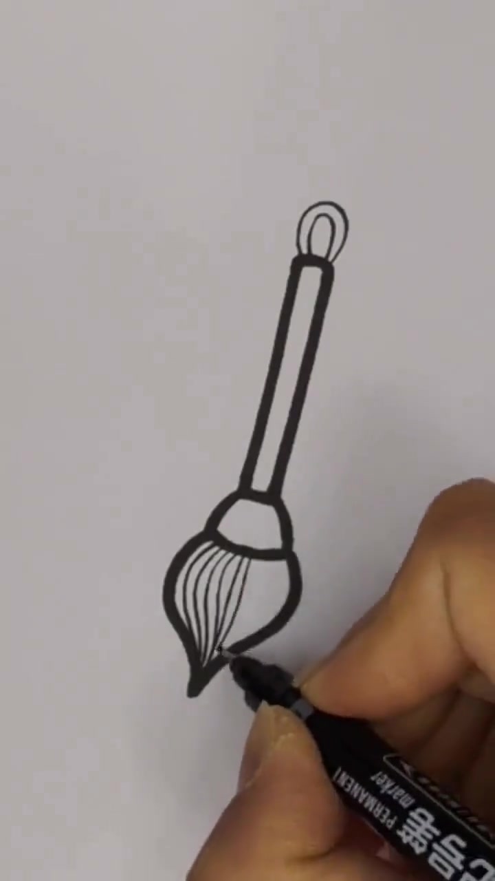 毛笔简笔画,简单又好看孩子也爱