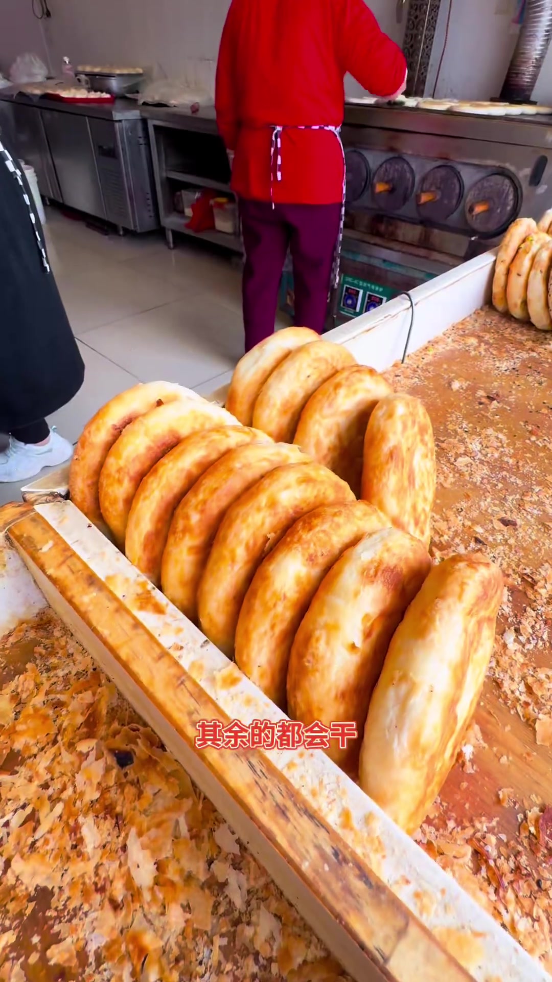 泰安范镇油酥火烧,杨记烧饼香酥诱人!