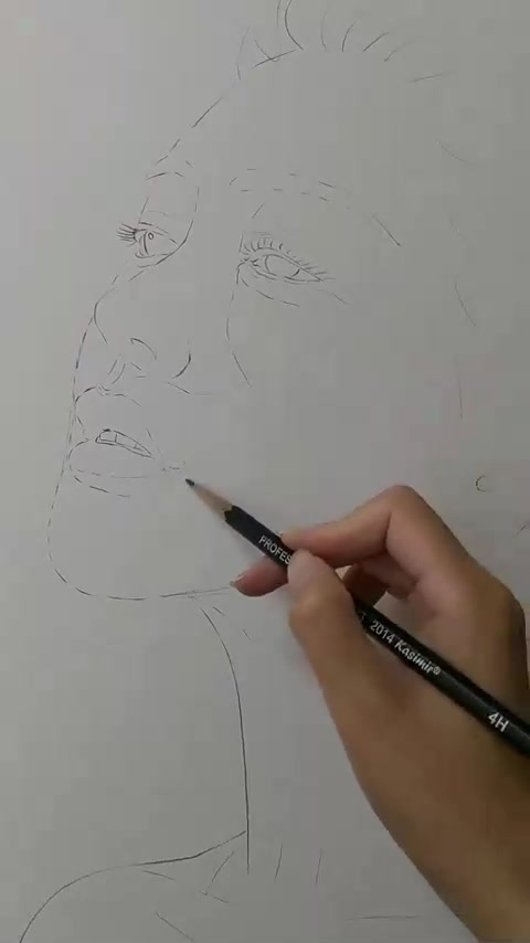 黑白女生头像，跟我一起学画画