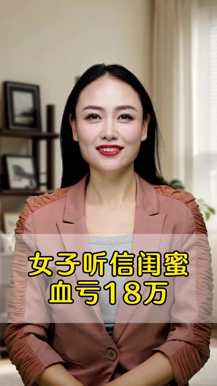 女子听闺蜜的话投资,血亏了18万