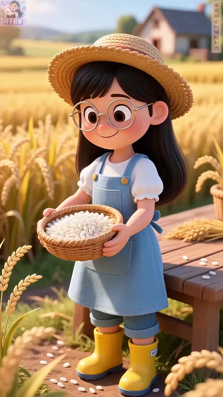 0-6岁英语启蒙第一课！大米rice面包bread唱起来！