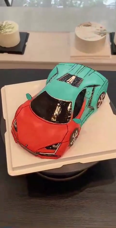 兰博基尼蛋糕，我最爱的汽车蛋糕
