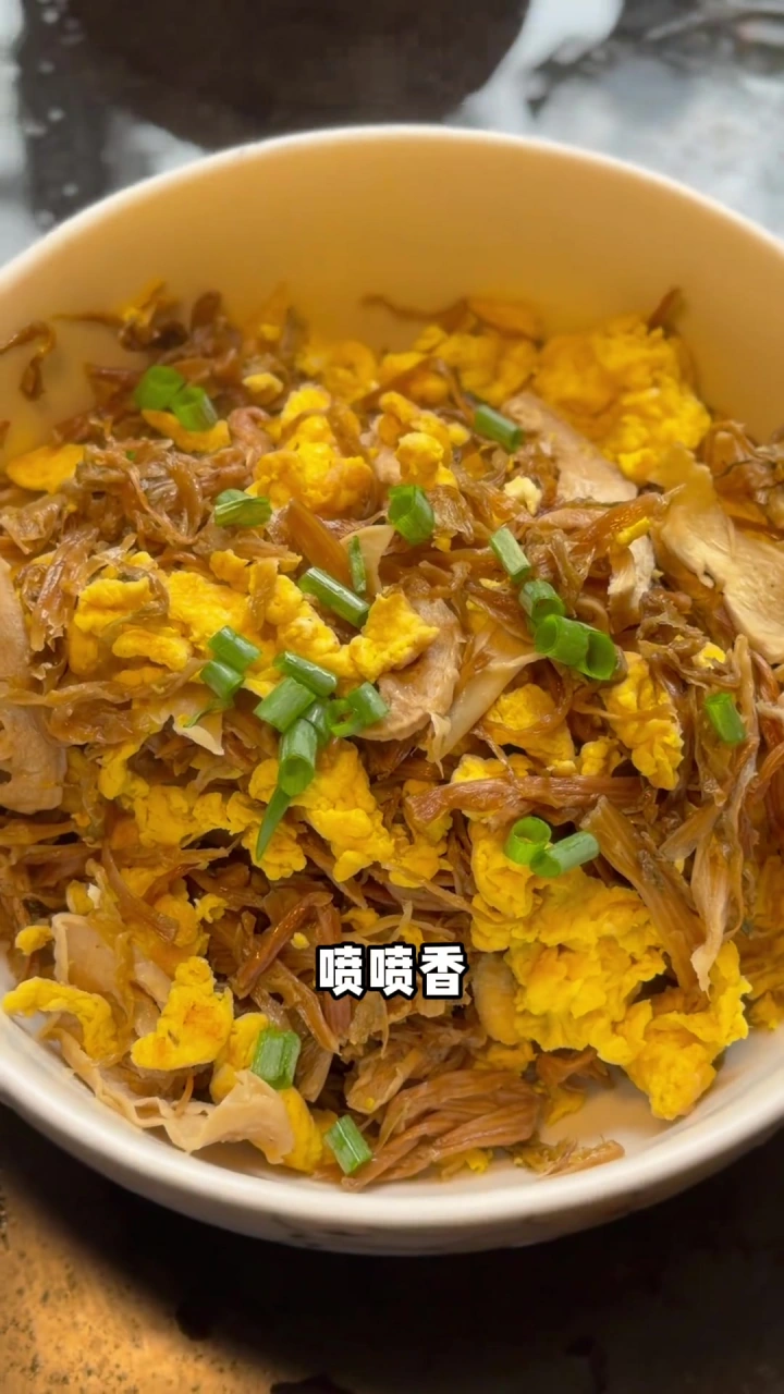 绍兴笋干菜炒鸡蛋,家乡特产,绍兴美食