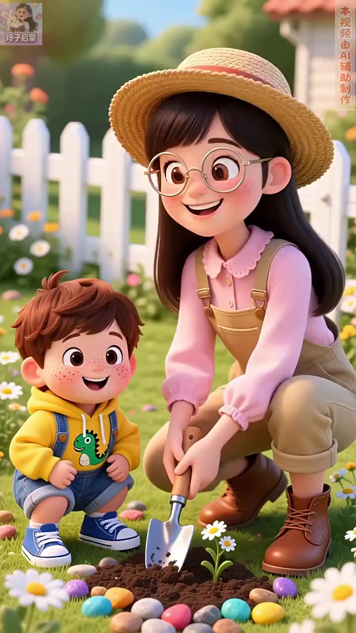 爆全网的“挖呀挖”升级版！3D卡通花园，宝宝一看就安静