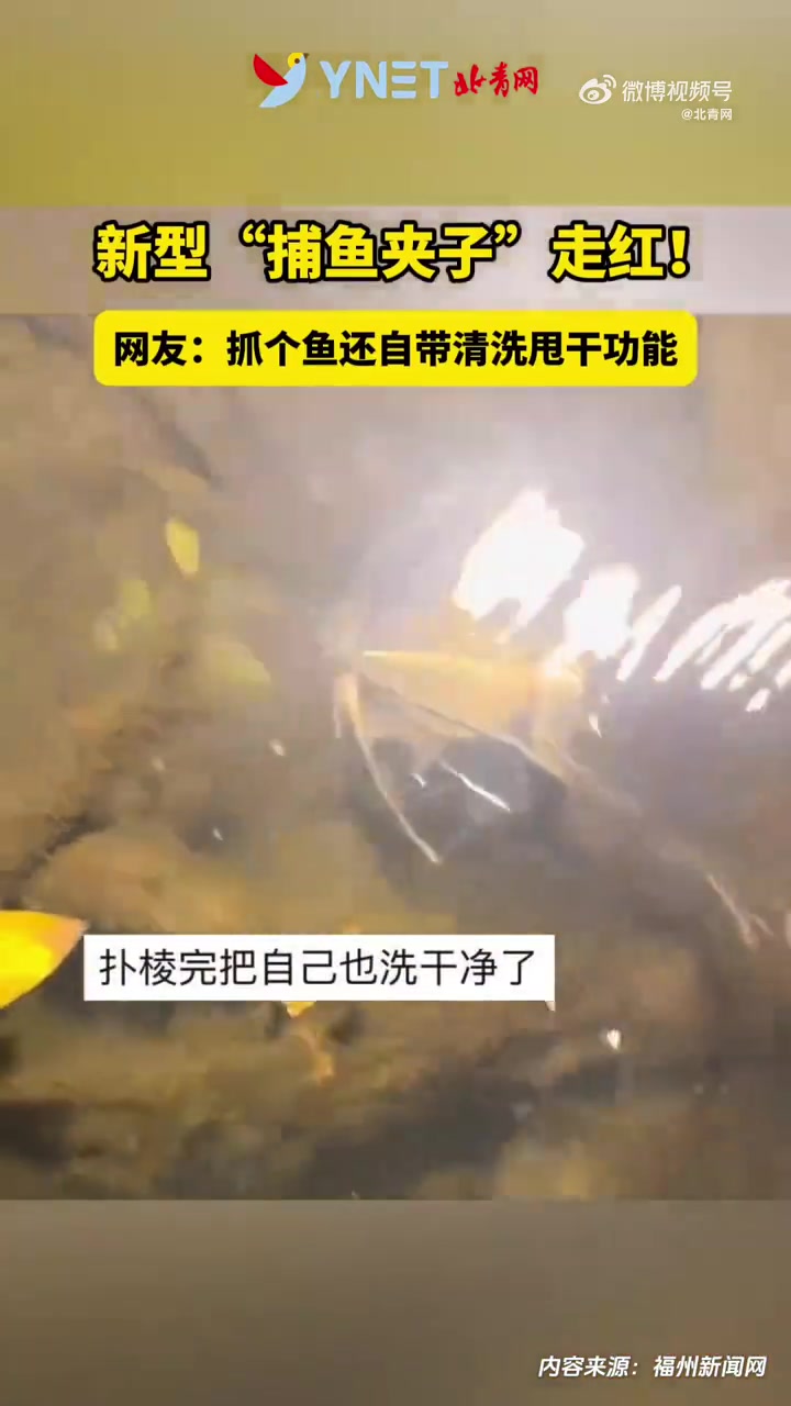 博主自制“捕鱼夹子”神器 单手操作 轻松抓鱼