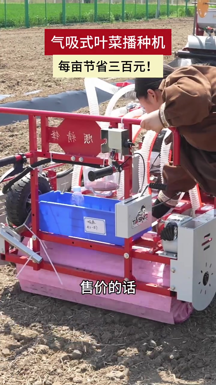 气吸式叶菜播种机,每亩节省三百元!#播种机 #蔬菜