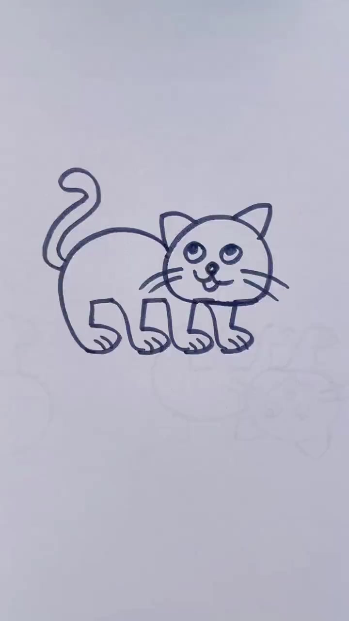 简笔画小猫咪