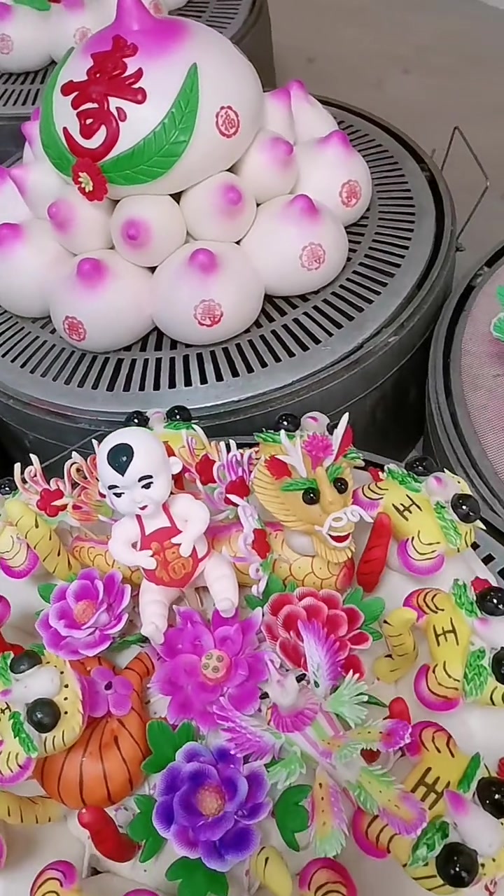 这段全是满月，寿桃花馍